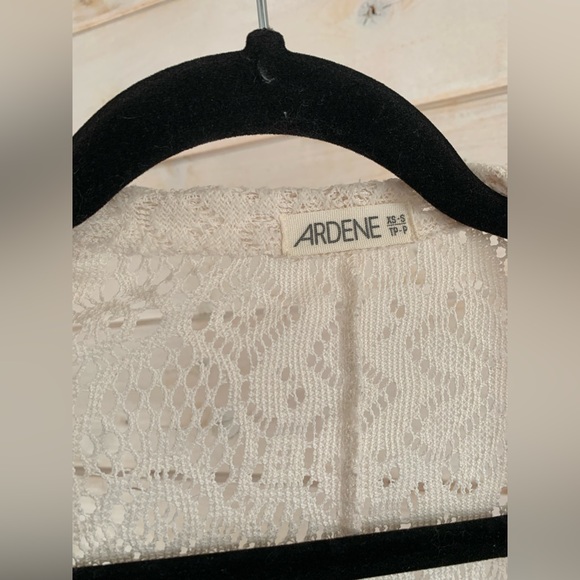 Ardene | White Crocheted Cardigan w Fringe - Picture 4 of 7